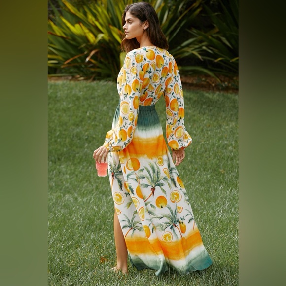 SIGAL Long-Sleeve Tie-Front Cover-Up Dress L - Picture 6 of 16